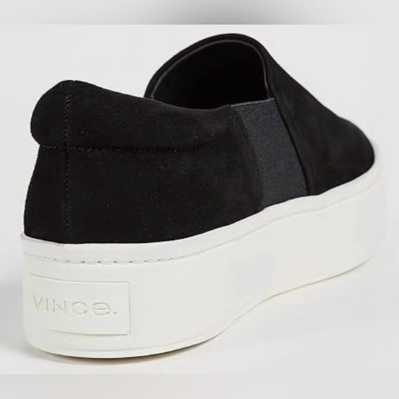 VINCE Women's Warren Slip-on Platform Black
Suede Sneakers Size 8M - Picture 3 of 11
